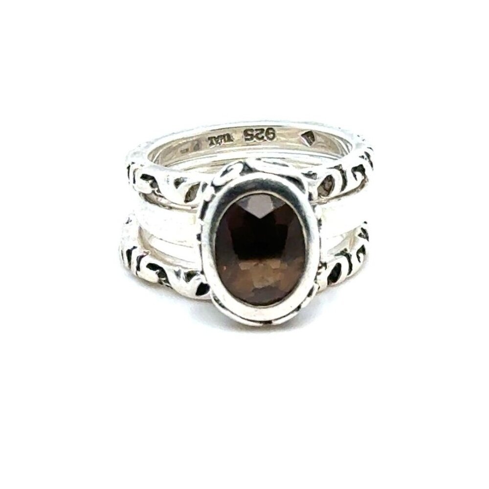 Silpada Smoky Topaz Ring Set